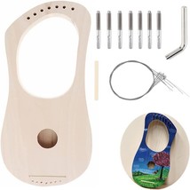 Origlam Lyre Harp 7 String Diy Kit, Make Your Own Bass Wood, Lyres Wood String - $43.99