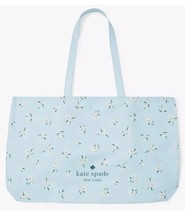 New Kate Spade Tote Aquamarine Floral Blossom 25&quot; x 15&quot; XLarge Shopping ... - $23.16