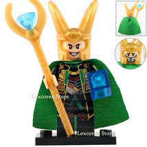 Loki (Full Armor) with Space Stone Marvel Avengers Endgame Minifigures New - £2.48 GBP