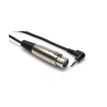 HosaTech XVM-101F 1ft XLR3F to Right Angle 3.5mm TRS Microphone Cable  - $21.00