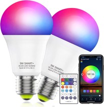 Konodar Smart Alexa Light Bulbs With Remote, Bluetooth And Wifi, 2 Pack. - £35.94 GBP