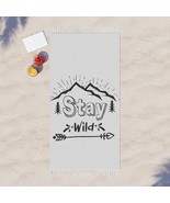 Vibrant &quot;Stay Wild&quot; Boho Beach Cloth, Perfect for Nature-Loving Adults - £50.76 GBP