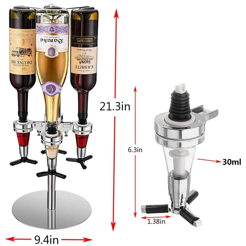 House Home 2/4 Bottle Rotating Liquor Dispenser Standing Wine Holder Drink Alcoh - £21.53 GBP