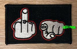 SCREW YOU PATCH middle finger f you patch outlaw biker vest jacket ftw - £4.73 GBP