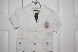 Baby Phat Toddler Girls White Size 4 Jean Cut Style Top with Sparkle Cat  motif - $14.54