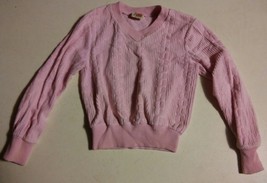 000 Girls Vintage Pink Bug Off Belk Size Small Sweater - £3.96 GBP