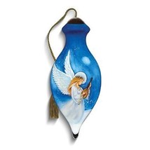 Ne&#39;Qwa Art Angelic Melody by Hazel Lincoln Hand-painted Glass Ornament - £33.86 GBP