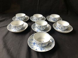 7X Antigüedad Alemán Tettau Porcelana Taza y Platillos 1850 . Marcada In... - $389.02