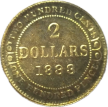 Terranova $2 Medalla de la Reina Victoria - 1883 Reedición Colonial (Hom... - €11,47 EUR