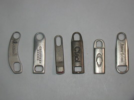 Lot of (6) Assorted Luggage Replacement Zipper Pulls - £7.82 GBP