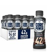 12-pack 14Oz Core Power Elite High Protein Shake (42g), Chocolate Flavor - £31.45 GBP