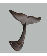 New Cast Iron Whale Fin Hook Small Towel Coat Hat Rack Nautical Seaside Decor - $6.00