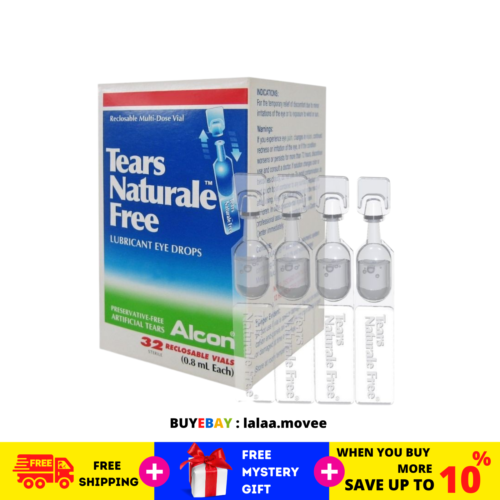 2 X ALCON TEARS NATURALE FREE 32 Vial 0.8ml LUBRICANT EYE DROPS RELIEVER - $34.66