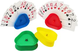 Yuanhe Playing Card Games Holder - 4Pack Little Hands Cards Tray for Kids, Senio - £9.82 GBP