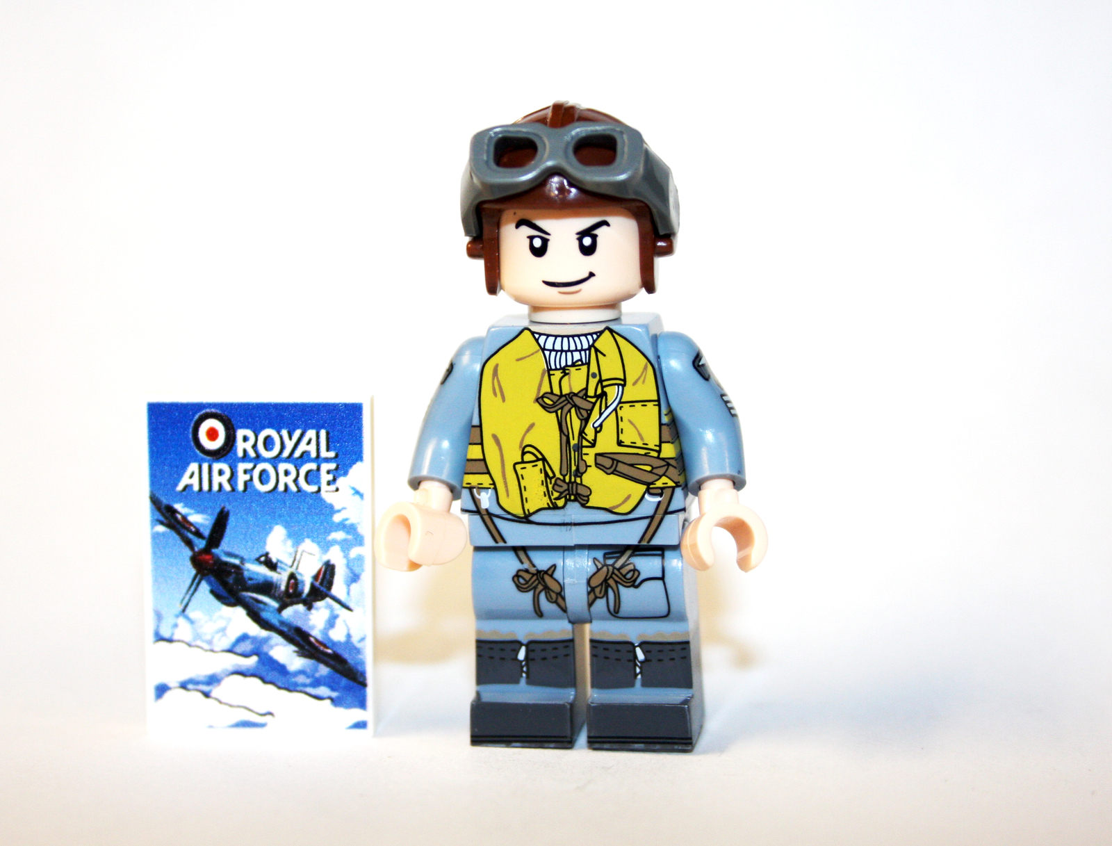 Building British Raf Pilot Ww2 Battle Of Britain Air Force Minifigure Cu... - $8.52