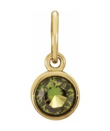 Genuine 14k Yellow Gold 4mm Round Peridot CZ Birthstone Women&#39;s Bracelet... - $233.08 CAD