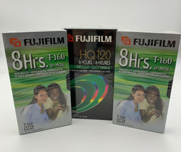 Fuji Fujifilm VHS New Factory Sealed Blank Tape T-160 HQ120 Lot Of 3 20-13 - £7.53 GBP
