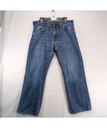 Gap Loose Fit Jeans Men&#39;s 36x29 Dark Wash Straight Wide Leg 2014 Mid-Ris... - $20.00