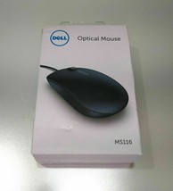 Genuine Dell wired OPTICAL MOUSE MS116 BLACK - $11.72