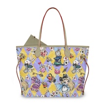 Princess and Bunny Yellow Rhombus Leather Tote Handbag with Removable Co... - $39.99