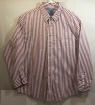 LL Bean Mens Stripes Long Sleeve Button Up Shirt Slim Fit Size XL Reg - £19.46 GBP