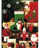 Snowman Santa Pixie Stockings Doorknob Bottle Covers Ornaments Crochet P... - $11.99