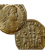Constantius II Soldiers, Military Standards RARE Rome mint R1 in RIC Rom... - $131.85 CAD