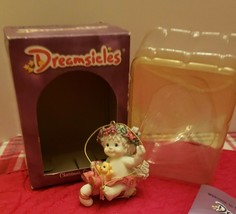 Dreamsicles Christmas Ornament Cherub Angel on Candy Cane tagged 10829 - £4.75 GBP