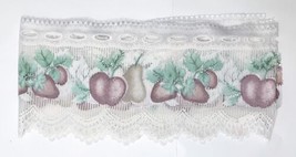 110 Inch White Lace Apple Pear Strawberry Fruit Dresser Scarf Long Table Runner - £11.68 GBP