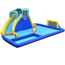 6-in-1 Inflatable Water Slide Jumping House without Blower - Color: Blue - £287.35 GBP