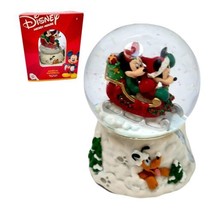 Enesco Disney Snow Globe Music Box Jingle Bells Mickey Mouse Boxed - £51.06 GBP