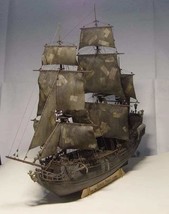 Pirates Of The Caribbean Ship Black Pearl wood Frigate Model Building scale mode - £131.86 GBP
