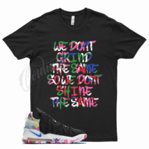 Black GRIND DIFF T Shirt for Lebron 18 James Gang Multi Color Los Angeles Night - £20.49 GBP+