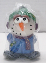 Robert Alan Hand Painted Candle Silly Snow Man Snowman Sealed - £10.02 GBP