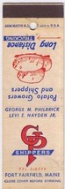 Matchbook Cover Potato Growers &amp; Shippers Fort Fairfield Maine - £2.28 GBP