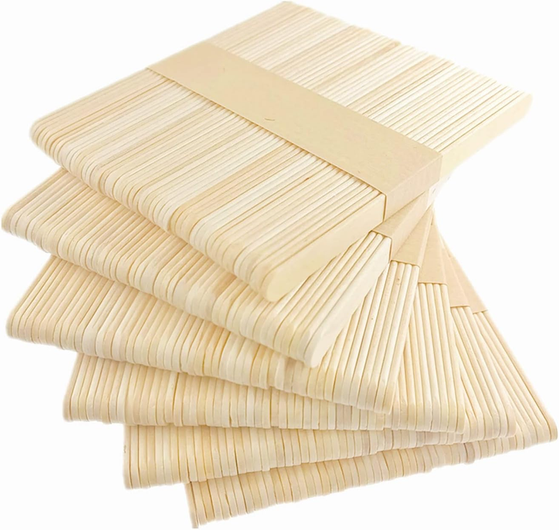 300Pcs Wooden Craft Sticks, Natural Lollipop/Ice Cream Sticks, Smooth Edges for  Item image 5