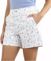 Jachs Women&#39;s Size XXL White Floral Printed Chino Shorts NWT - £8.85 GBP