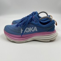 Authenticity Guarantee 
Hoka One One Bondi 8 Womens 8 B Shoes Blue Pink Runni... - £71.73 GBP