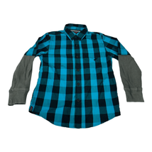 Tony Hawk Youth Boy&#39;s Long Sleeved Plaid Button Down Shirt Size XL - £13.24 GBP