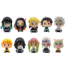 10Pcs 5cm Q Posket Figure Wholesale Demoon Slayer Mini Figurine Small PVC Doll - £13.89 GBP