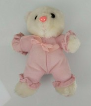 Soft Things Stuffed Plush Pink White Teddy Bear Pajamas Pjs Small 7&quot; - £39.46 GBP