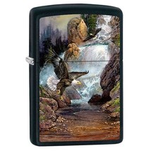 Zippo Lighter - Blaylock Cascade Eagle Black Matte - 853425 - £25.01 GBP