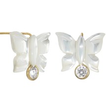Gold Filled Butterfly Earrings Handmade Jewelry K-Gold Jewelry Minimalism Oorbel - $48.59