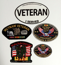 Vietnam Veteran 50th Anniversary Military Embroidered Patch Lot (Qty 5) NEW - £19.80 GBP