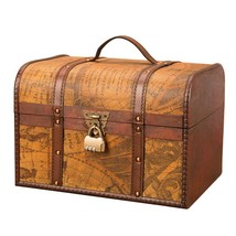 Classical Wooden Box European Retro Creative Storage Box Antique Treasur... - £28.45 GBP+