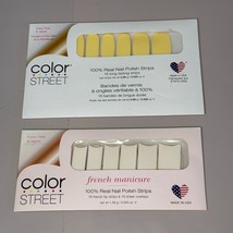 Color Street Nail Strips Lot Meet Me in Paris &amp; Belgian Buttercup Made in USA - £10.55 GBP