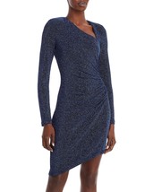 Aqua Women&#39;s Asymmetric Knit Evening Dress Blue L B4HP $258 - £23.94 GBP