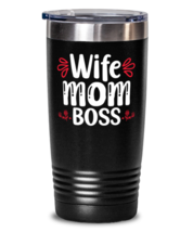 Wife Mom Boss, black Tumbler 20oz. Model 60046  - £23.58 GBP