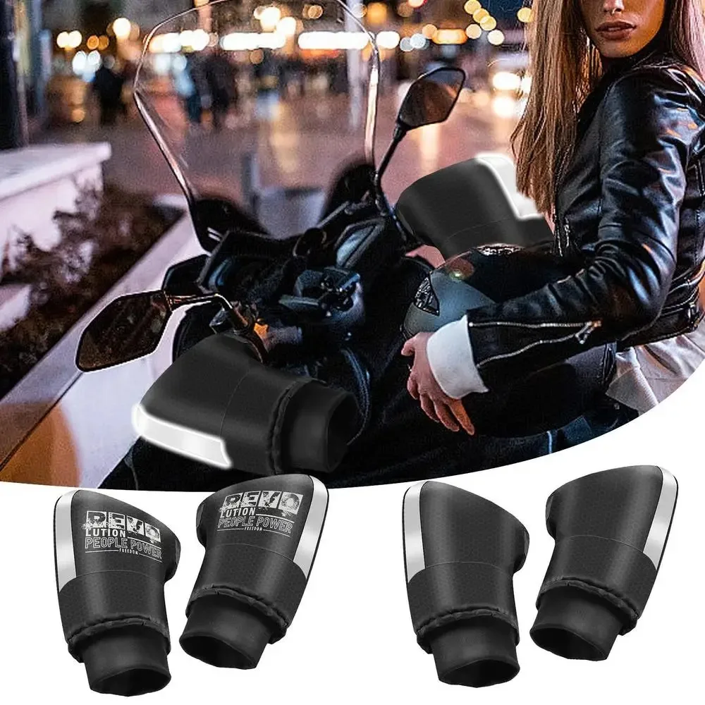 Motorcycle Handlebar Muffs Motorbike Winter Warmer Gloves Waterproof Breathable - £18.04 GBP+