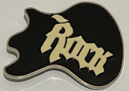 Guitar Shaped Belt Buckle Rock Music Entertainment (Metal) Rock N Roll - $13.98